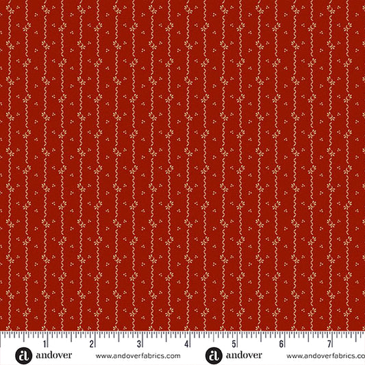 Bridgeport Deco Stitch Red Fabric