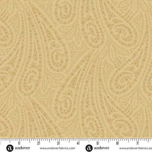 Toasted Grand Paisley A-5866-L Old Ivory Fabric