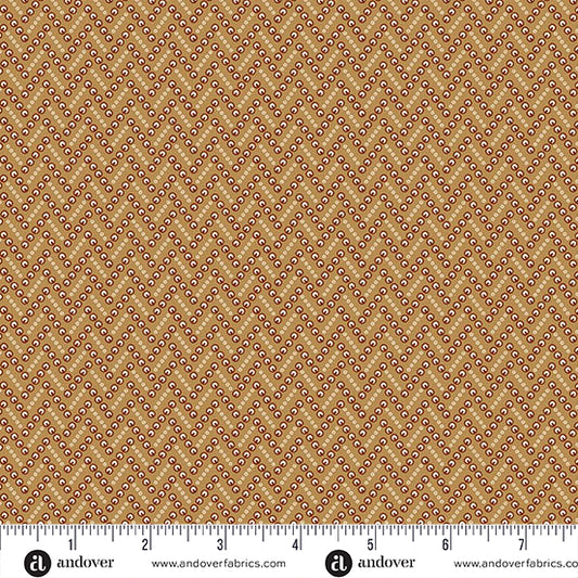Toasted Chevron A-5871-L Shortbread Fabric