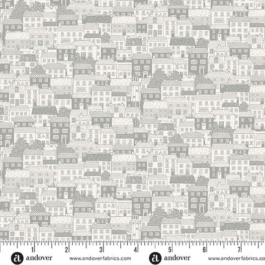Driftwood - Cottages - Grey - Yardage