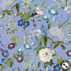 Botanical Garden Beautiful Blooms Sky Fabric