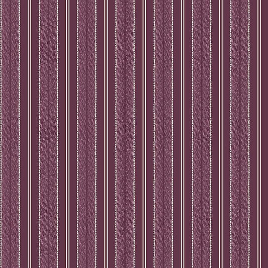 Blackberry Bramble - Kitchen Stripe - Purple - Yardage