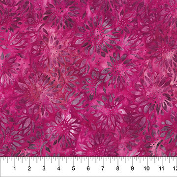 Buzzy Bee Batik - Flower - Magenta - Yardage