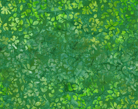Floral Tapestry Batik - Leaf - Green - Yardage