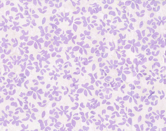 Floral Tapestry Batik - Leaf - Lilac - Yardage