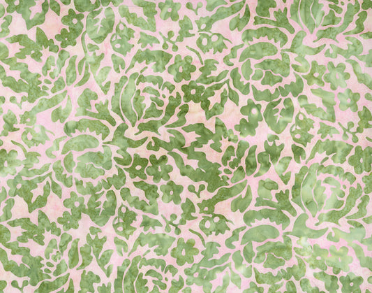 Floral Tapestry Batik - Roses - Lime Light - Yardage