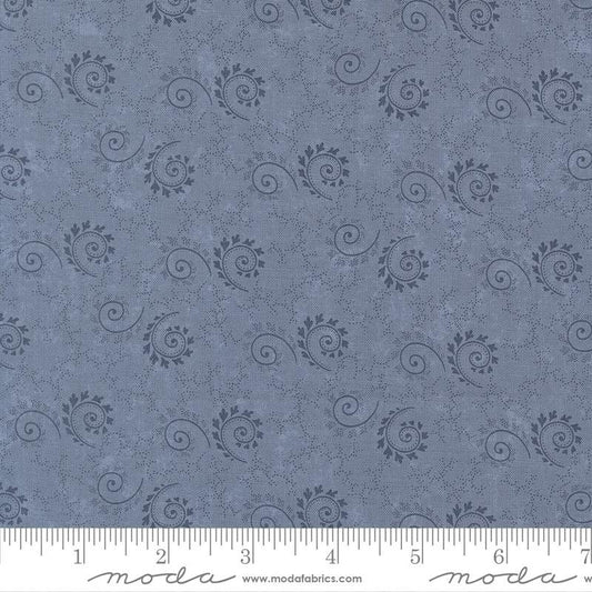 Bluebirds Nest - Swirls and Twirls - Light Blue - Yardage