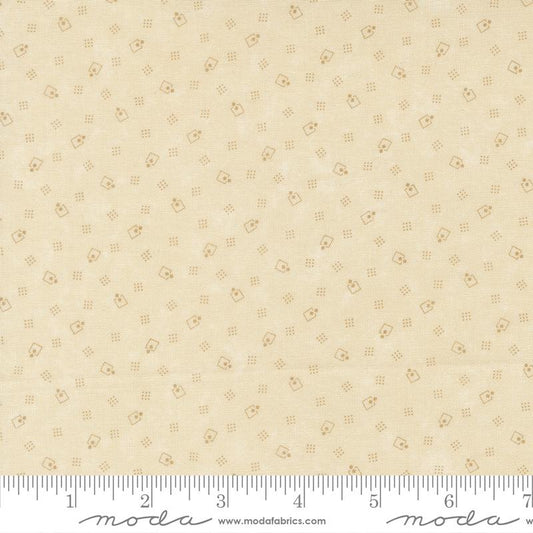 Bluebirds Nest - Square Up - Cream - Yardage