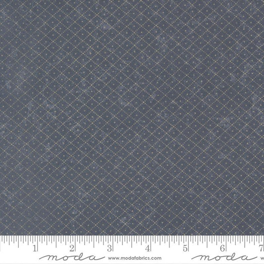 Bluebirds Nest - Check It Checks and Dots - Mid Blue - Yardage
