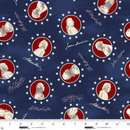 United We Stand 8572-77 Navy Fabric