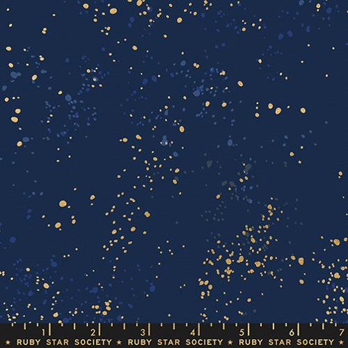 Speckled Canvas Metallic RS1117 105LM Navy Fabric