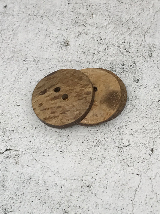 Italian 1.75" Natural Wood Button 70L 45MM
