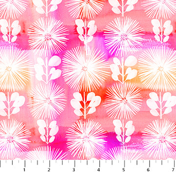 Painted Garden Daisy Watch Pink Fabric