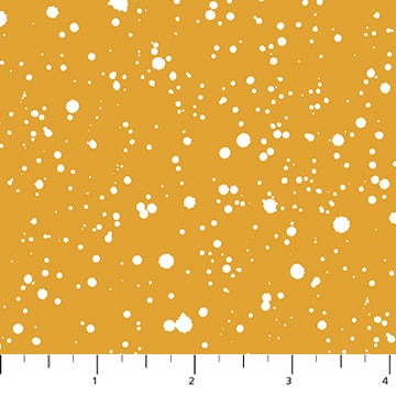 Painted Garden Splatter Ochre Fabric