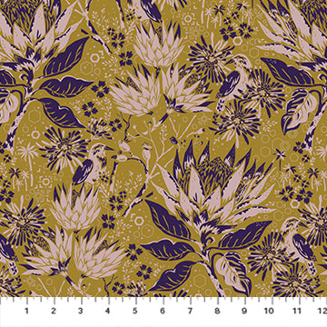 Wandering Eye 91065-55 Gold Fabric