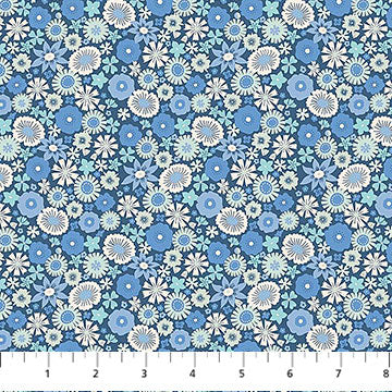 Floral Romance - Briar - Blue - Yardage