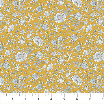 Floral Romance - Marigold - Gold - Yardage