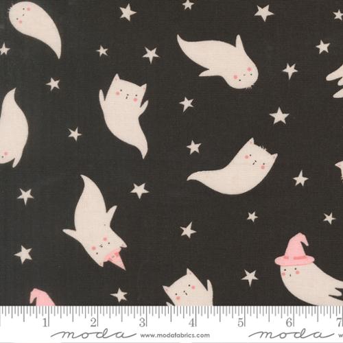 Purrs and Boos 39061 16 Black Cat Fabric