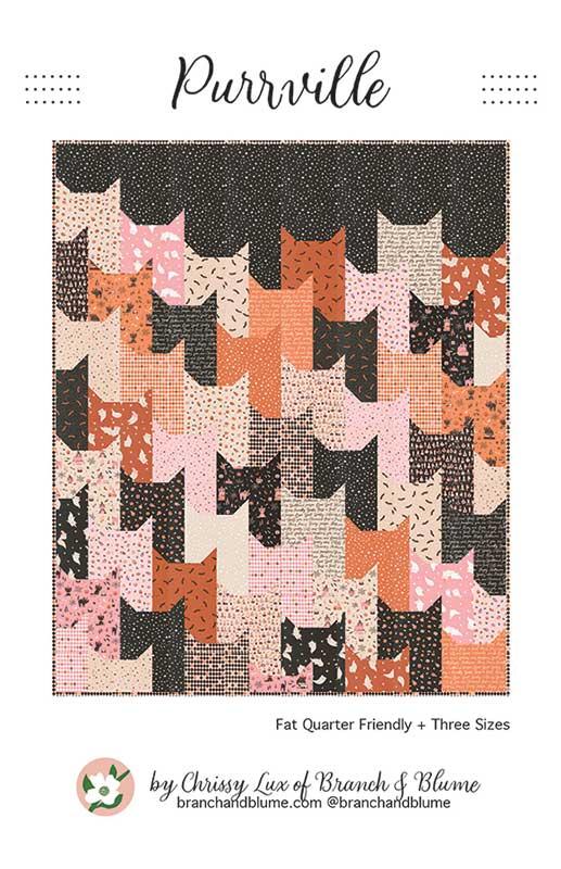 Purrville Pattern - Purrs and Boos Collection 72.5"x 76.5" - Quilt Kit