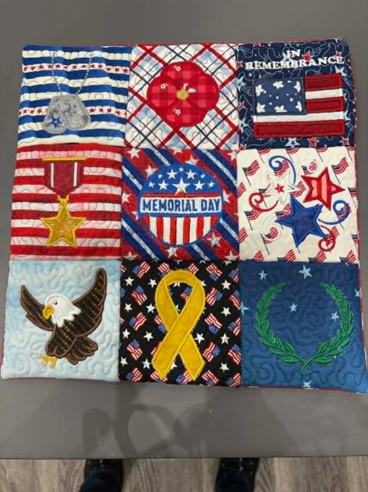 05/15/26 Memorial Day Embroidery Quilt- In Store