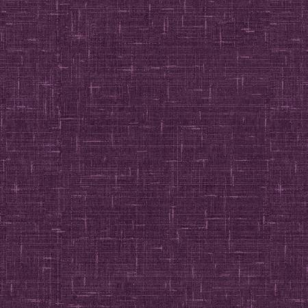 Blackberry Bramble - Linen Texture - Purple - Yardage
