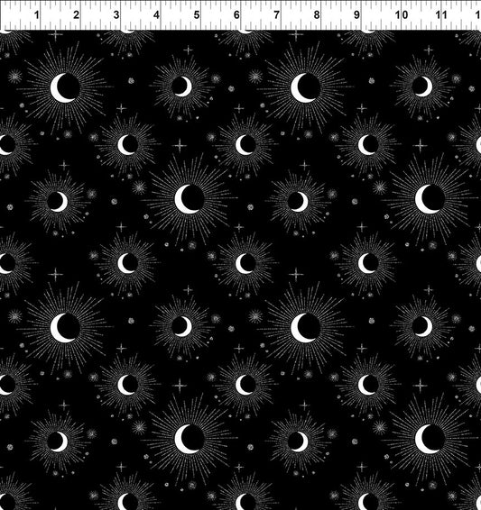 La Luna - Moons - Black/Silver - Yardage