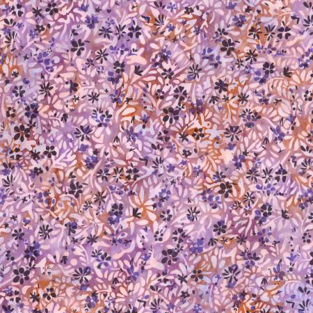 Wildflowers Expressions Batiks - Flowers - Lavender Blush - Yardage