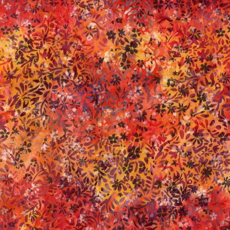 Wildflowers Expressions Batiks - Flowers - Bold'n Brazen - Yardage