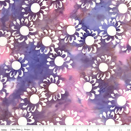 Wildflowers Expressions Batiks - Flowers - Raspberry Nightshade - Yardage