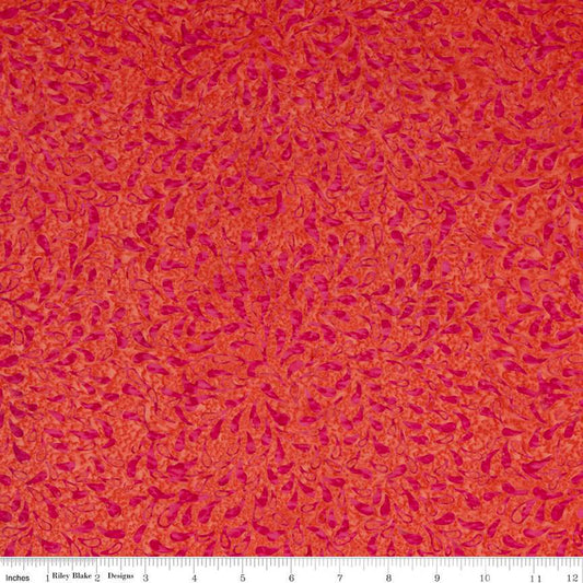 Expressions Batiks Elementals Papaya Yardage