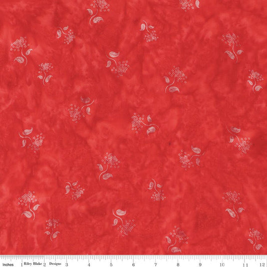 Wild Blossoms Sew Soft Rayon Batik - Cherry - Yardage