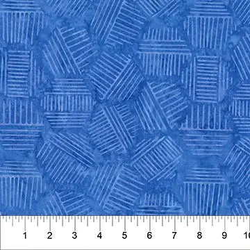 Hexies Batiks Blueberry Fabric