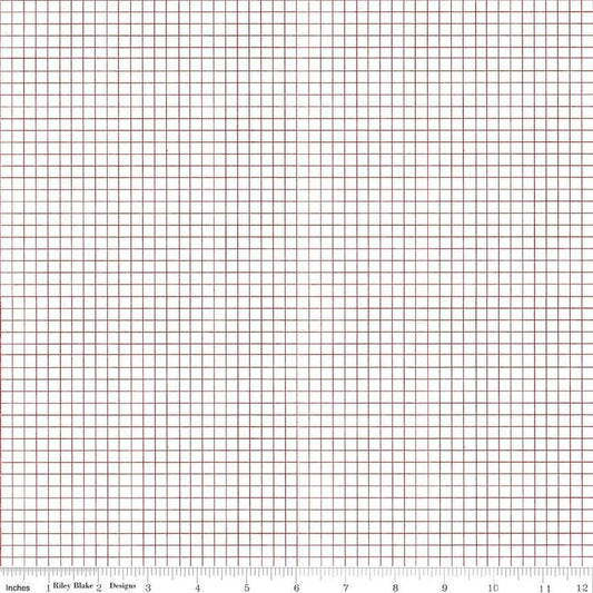 Sew Journal Graph Paper White Fabric
