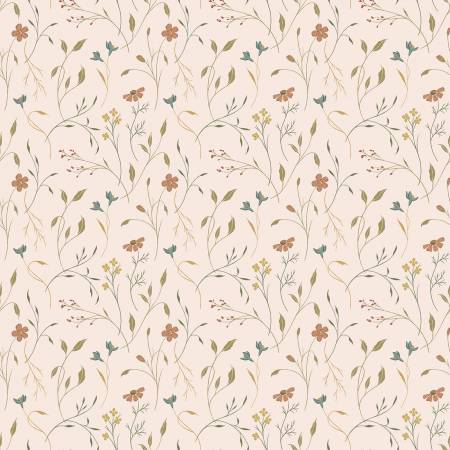 Threads of Grace - Flora - Latte - Yardage