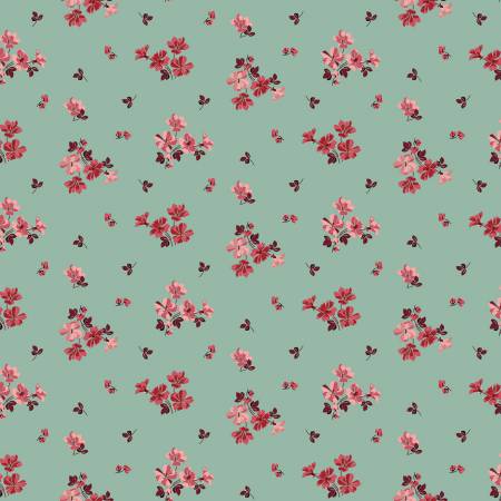 Love You Always Flower Toss Sage Yardage