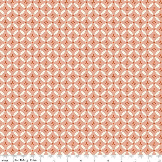 Morning Latte - Tile - Pink - Yardage