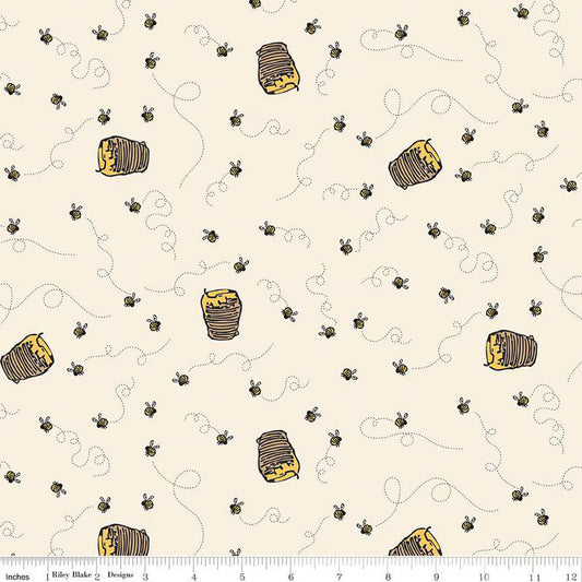 Winnie The Pooh - Bees - Cream - Yardage