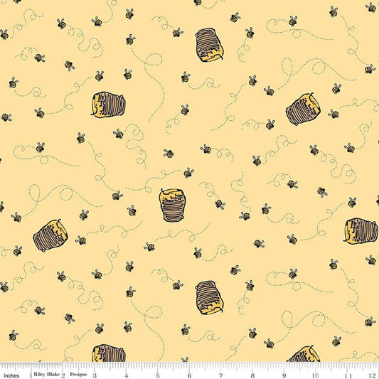 Winnie The Pooh - Bees - Sunshine- Yardage
