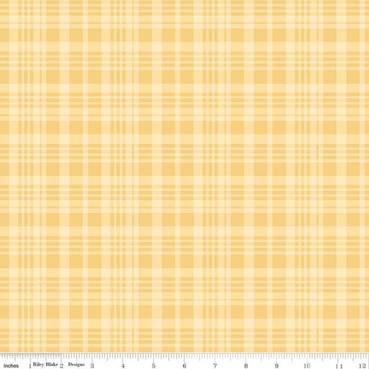 Winnie The Pooh - Plaid - Yellow - Yardage