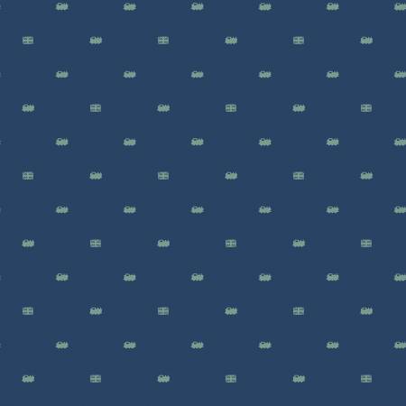 Thomas & Friends™ 80th Anniversary - Train Dots - Navy - Yardage