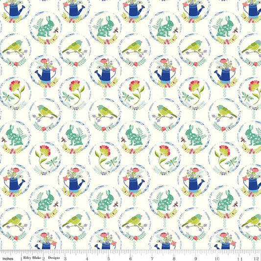 Awakening - Spring Charms - Cream - Yardage