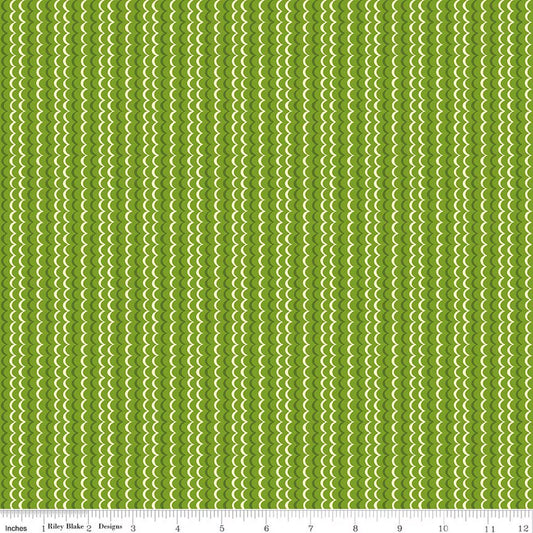 Awakening - Scallops - Kiwi - Yardage