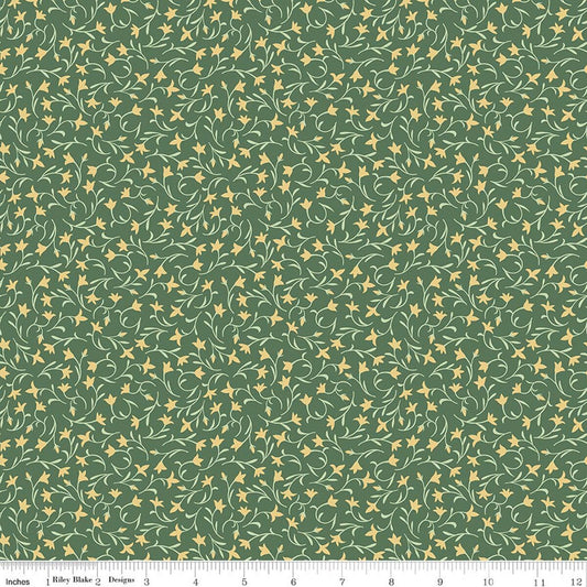 Ambleside - Flower Toss - Green - Yardage