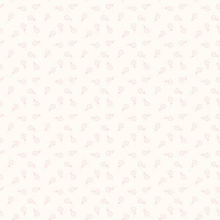 Sweet Pink - Dainty Floral - Cream - Yardage