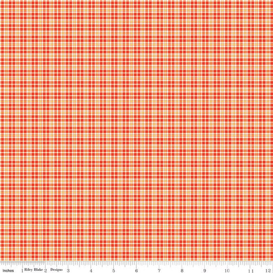 Summer's In Town - Plaid - Red - Yardage