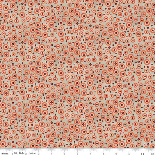 Spooky - Polka Dots - Gray - Yardage