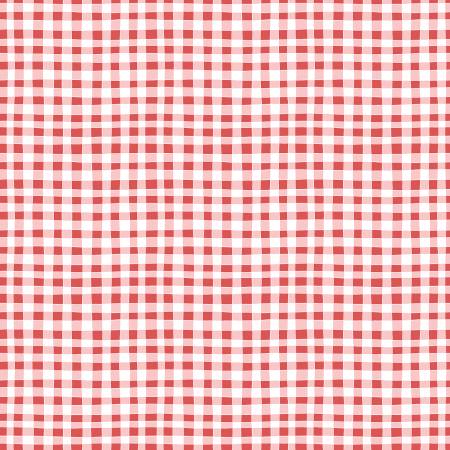 Firework Fields - Gingham - Red - Yardage