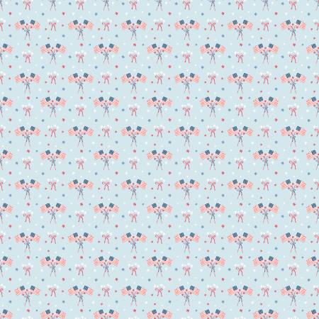 Firework Fields - Flags - Light Blue - Yardage