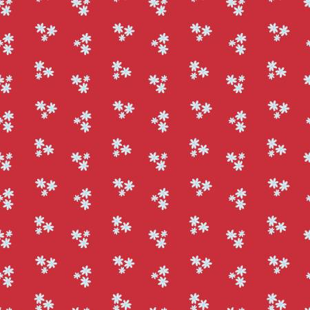 Firework Fields - Floral - Red - Yardage
