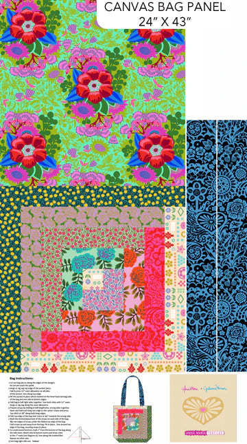 Yesterday Tote Panel No. 1 Canvas Project CAMT03-10 - Panel